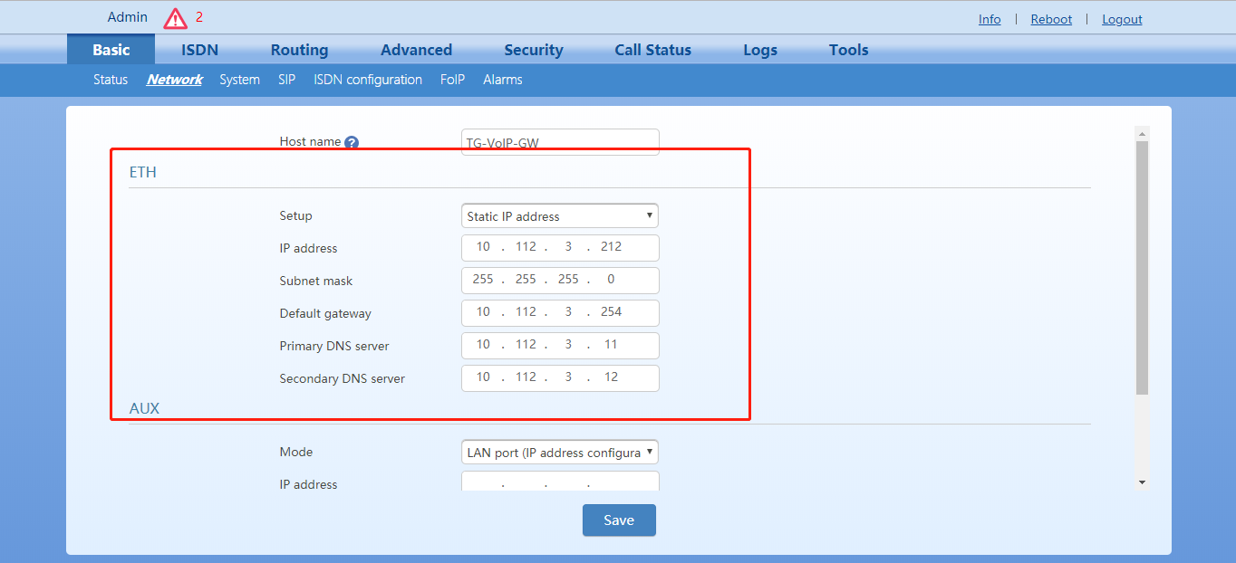 The 3CX integrated with the Voptech E1 gateway - 58VOIP-3CX